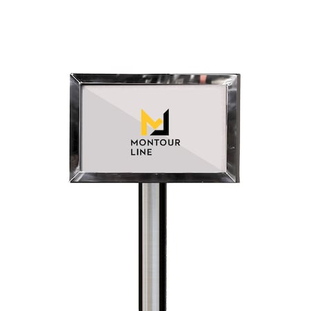 SignFrame Floor Standing 7x11H Pol.Steel Cancel Symbol